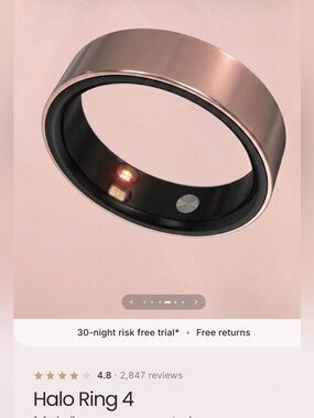 Halo Ring 4 Smart Sleep & Activity Ring - Rose Gold